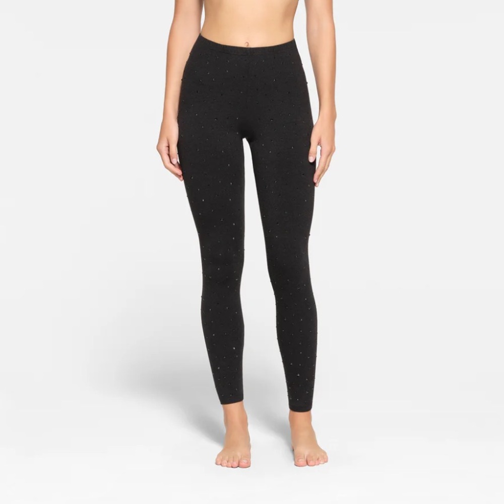 Skims Outdoor Rhinestone Legging in Washed Onyx Size XS